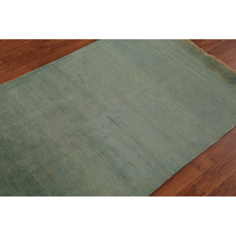 Tapis vert et bleu Gabbeh 3 x 5