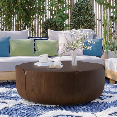 Modern MGO (Magnesium Oxide) Round Waterproof Coffee Table