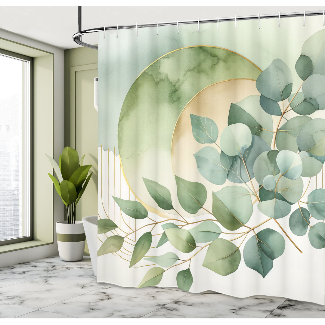 Floral Shower Curtain with Hooks Included East Urban Home 