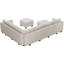 Canapé modulaire réversible de l 143 po avec repose-pieds avec rangement-120796068