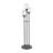 Cole And Grey Metal Tall Floor Hurricane Lamp With 3 Posts And Round Base