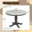 Table de salle à manger ronde moderne en bois massif gris, panneau de fibres à densité moyenne, pour la cuisine, assemblage facile