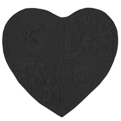 Schoenberger Heart Shape Bath Rug 25"x25"