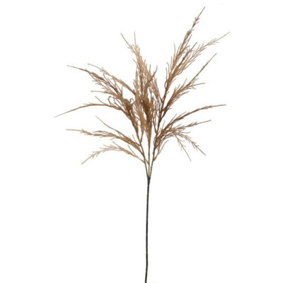 Herbe de la pampa blanche avec plantes artificielles et arbres