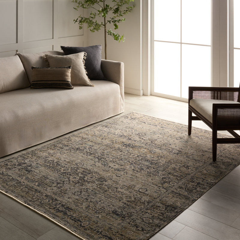 Grube Outdoor Oriental Blue Area Rug, Rectangle 2' x 3'