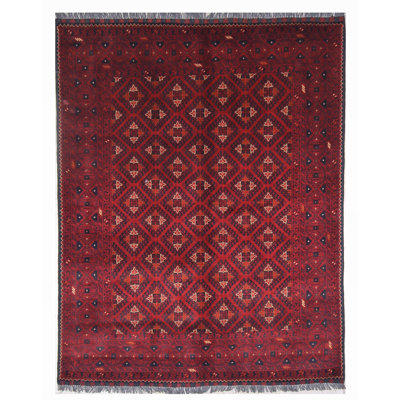 High-Quality Hand-Knotted Red Area Rug