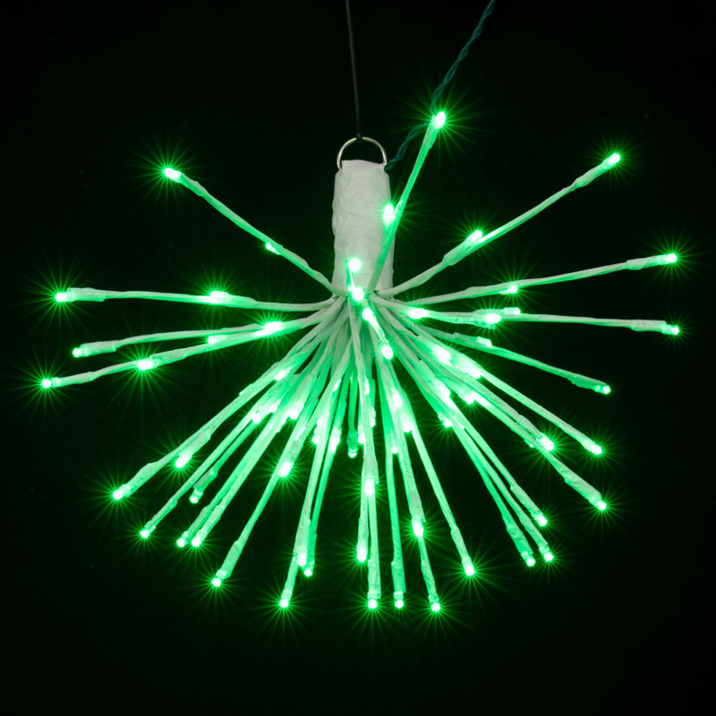 Vickerman White Starburst 5mm LED Wide Angle Light 14'' String Lights, Green