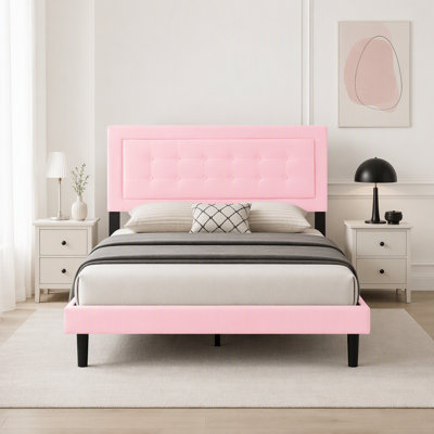 Upholstered Platform Bed, Bedroom Bed Frame