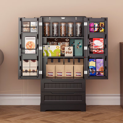 Garde-manger H 47,2 po avec 2 tiroirs et 3 tablettes Bayview Elinna