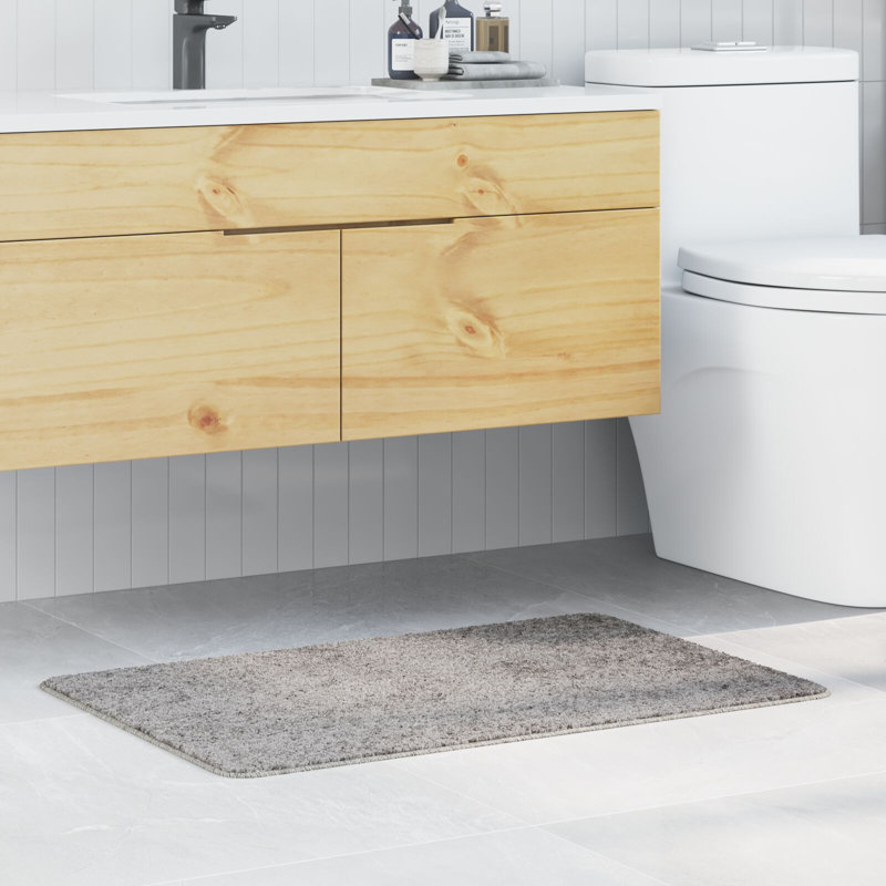 Cotton Non-Slip Bath Mats Rectangular, 60cm, 90cm, Grey