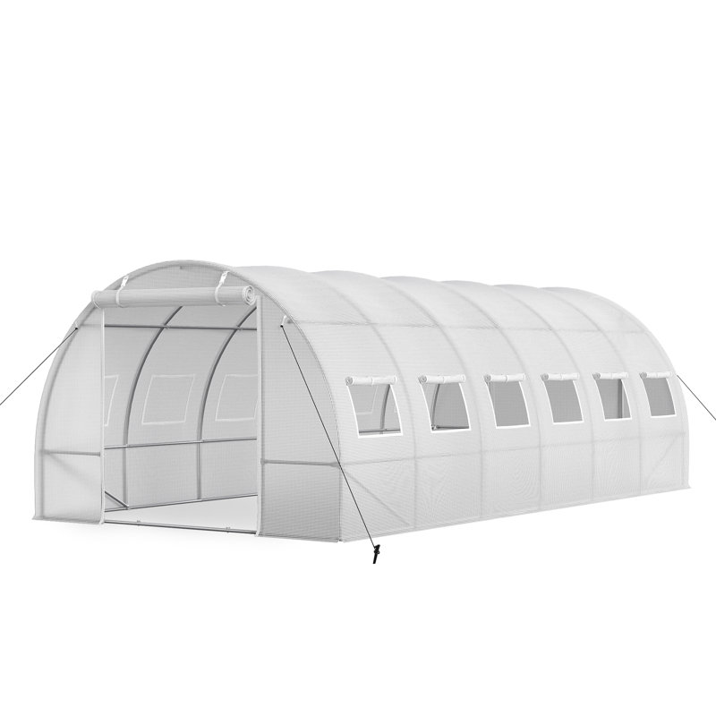 10' W x 20' D Hobby Greenhouse, White