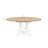 Expandable Oval Kitchen Dining Table, 59X43 Inch With Removable Leaf, Charm, White Finish, Seats Up To 6