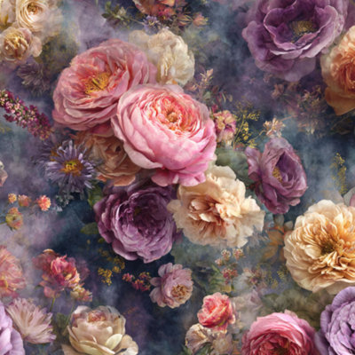 Papier peint adhésif floral surdimensionné Floral