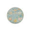 Pink Framed Botanical Patterned Woven Base Machine Washable Rug-767067155