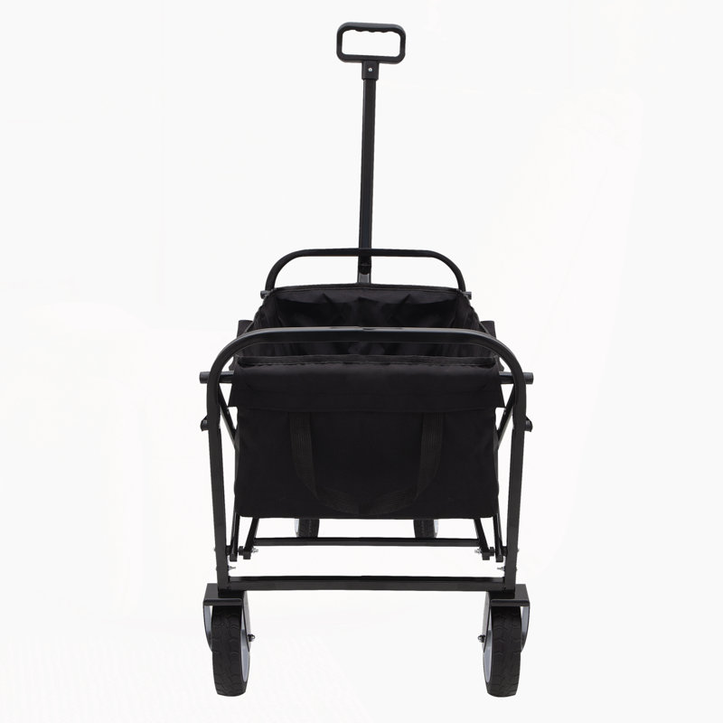 Chariot pliable pliable avec roulettes, Orange