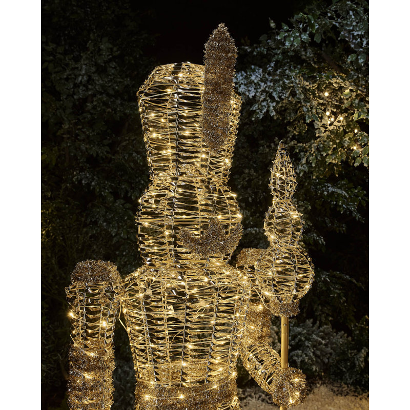 Gold Pre-Lit Nutcracker Silhouette, 6.5ft