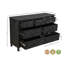 Commode double en bois massif à 7 tiroirs l 57 po Harleen-1600331491
