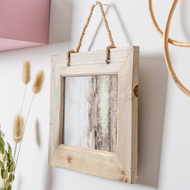 Brown Wood Picture Frame, 19cm H x 24cm W x 5.5cm D