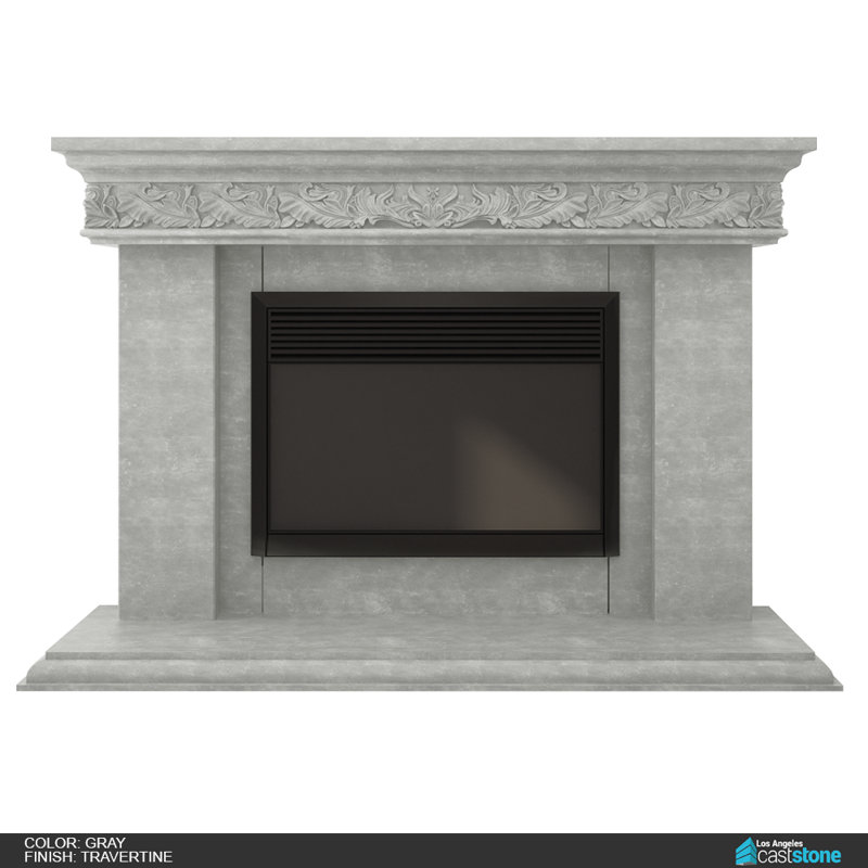 Bonaparte Fireplace Surround, Travertine Gray