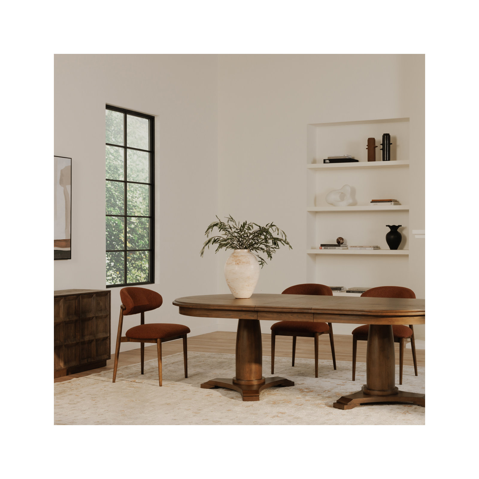 Deloris Dining Chair, Rust Performance Chenille