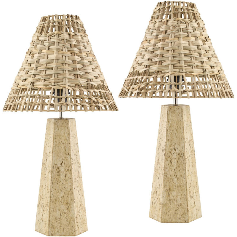 Lampe de table Carlien, Brun clair
