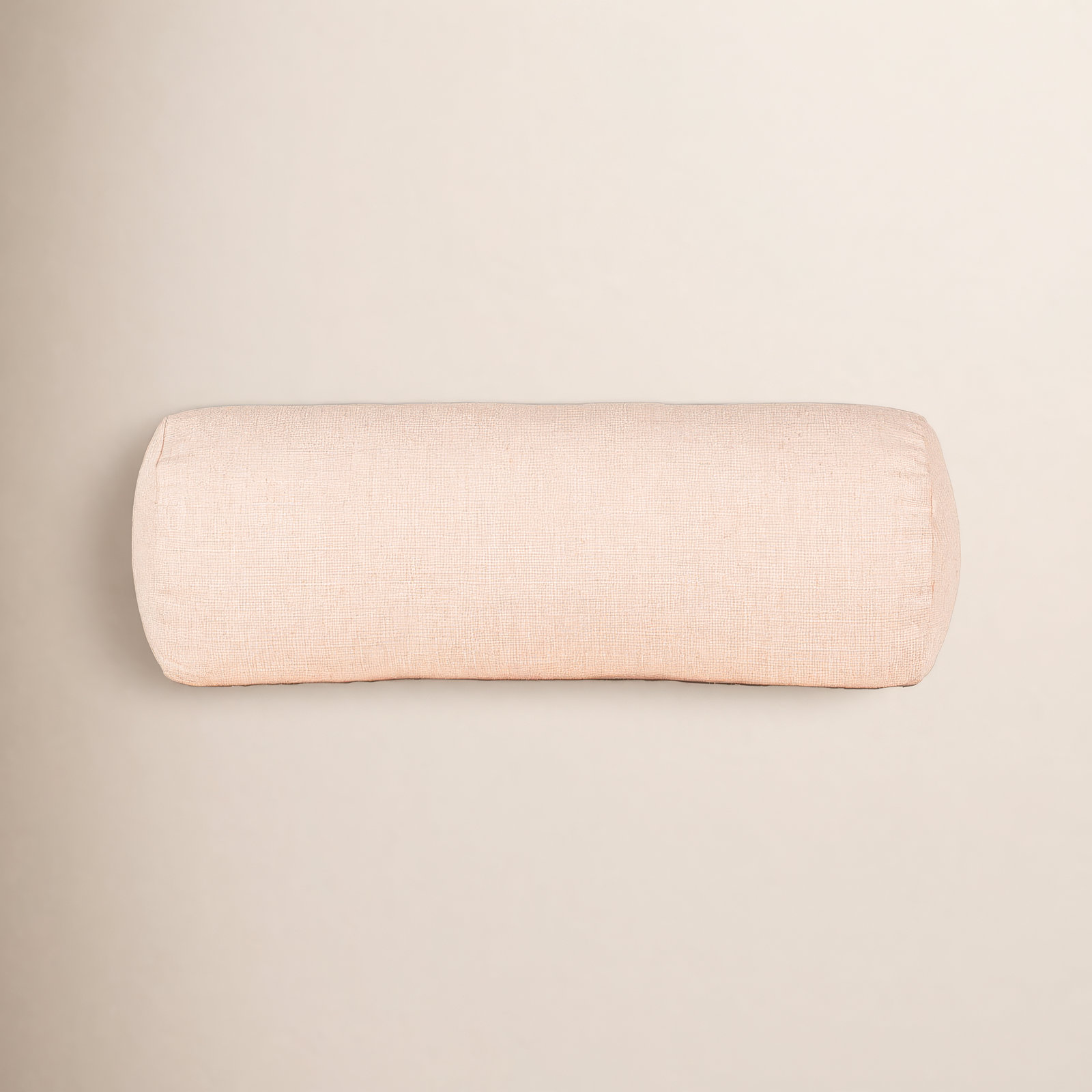 Indy Faux Linen Accent Pillow, Polyester, Pink, Bolster 8"H x 21"W
