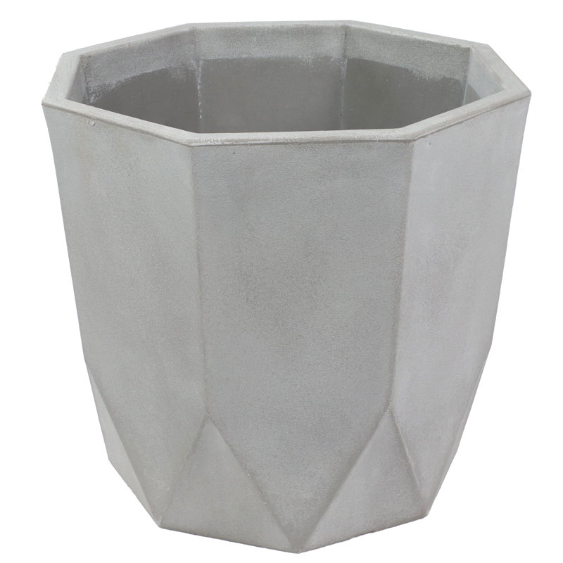 Pot à fleurs intérieur / extérieur en jiyyun moderne gris clair, 1