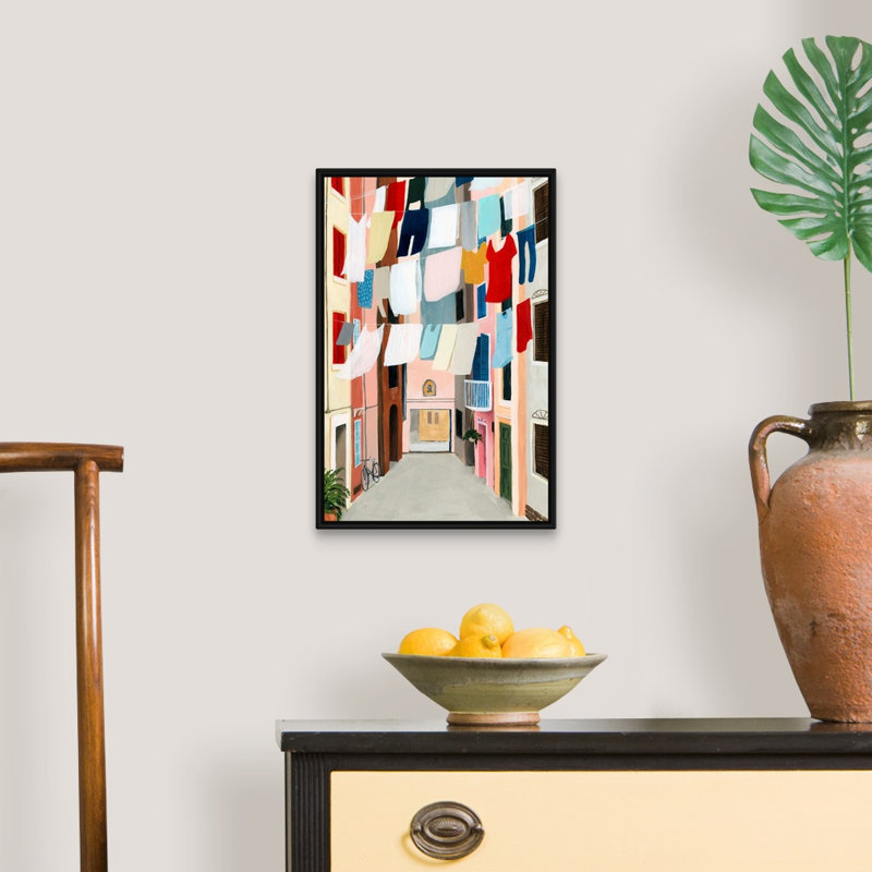 « Laundry Day II » par Grace Popp-impression sur toile, Toile avec cadre noir, H 20 po x l 14 po x P 1,75 po