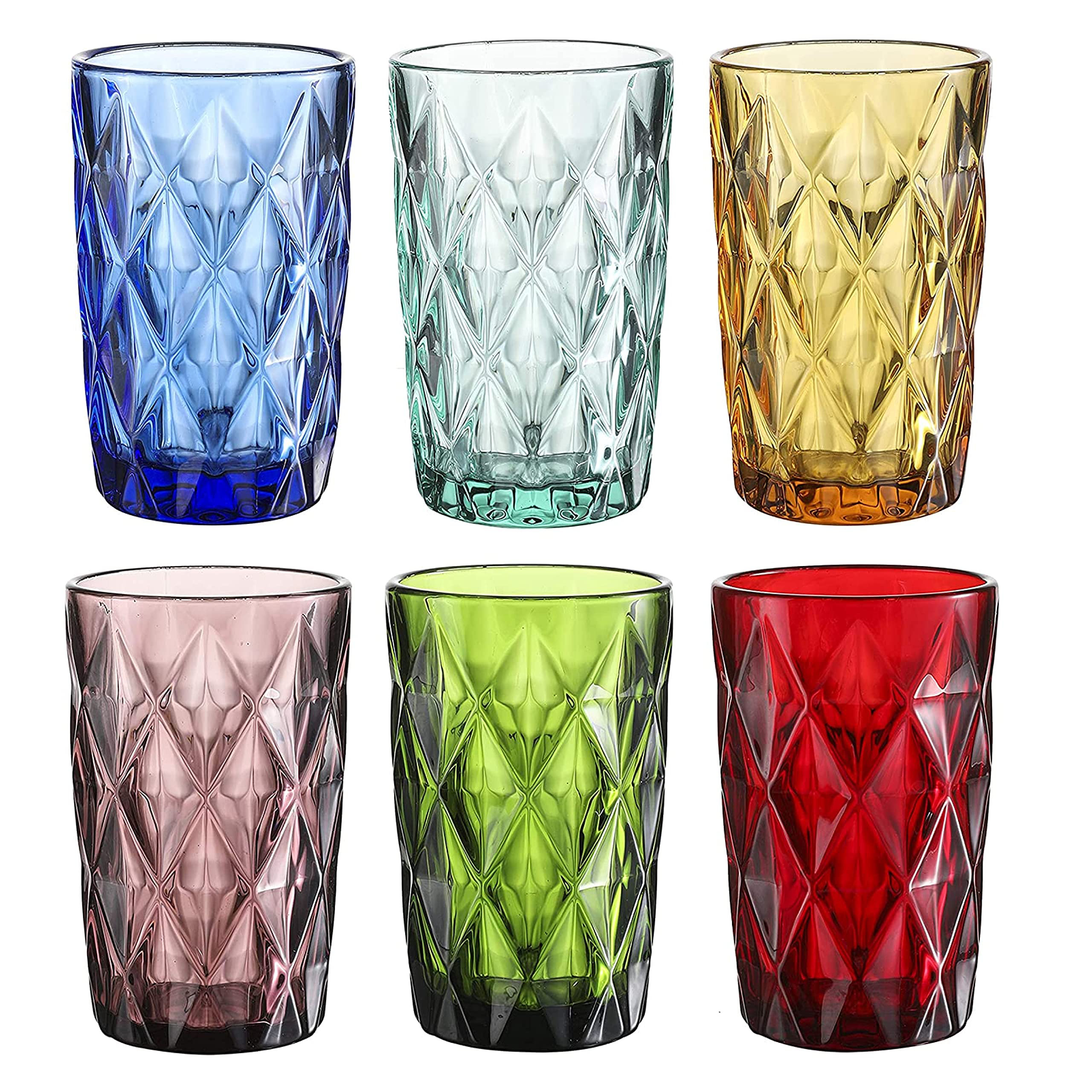 Home Essentials & Be Glassware Set 18 Piece Mixed Drinkware. Set of 6  Tumblers 17 oz.