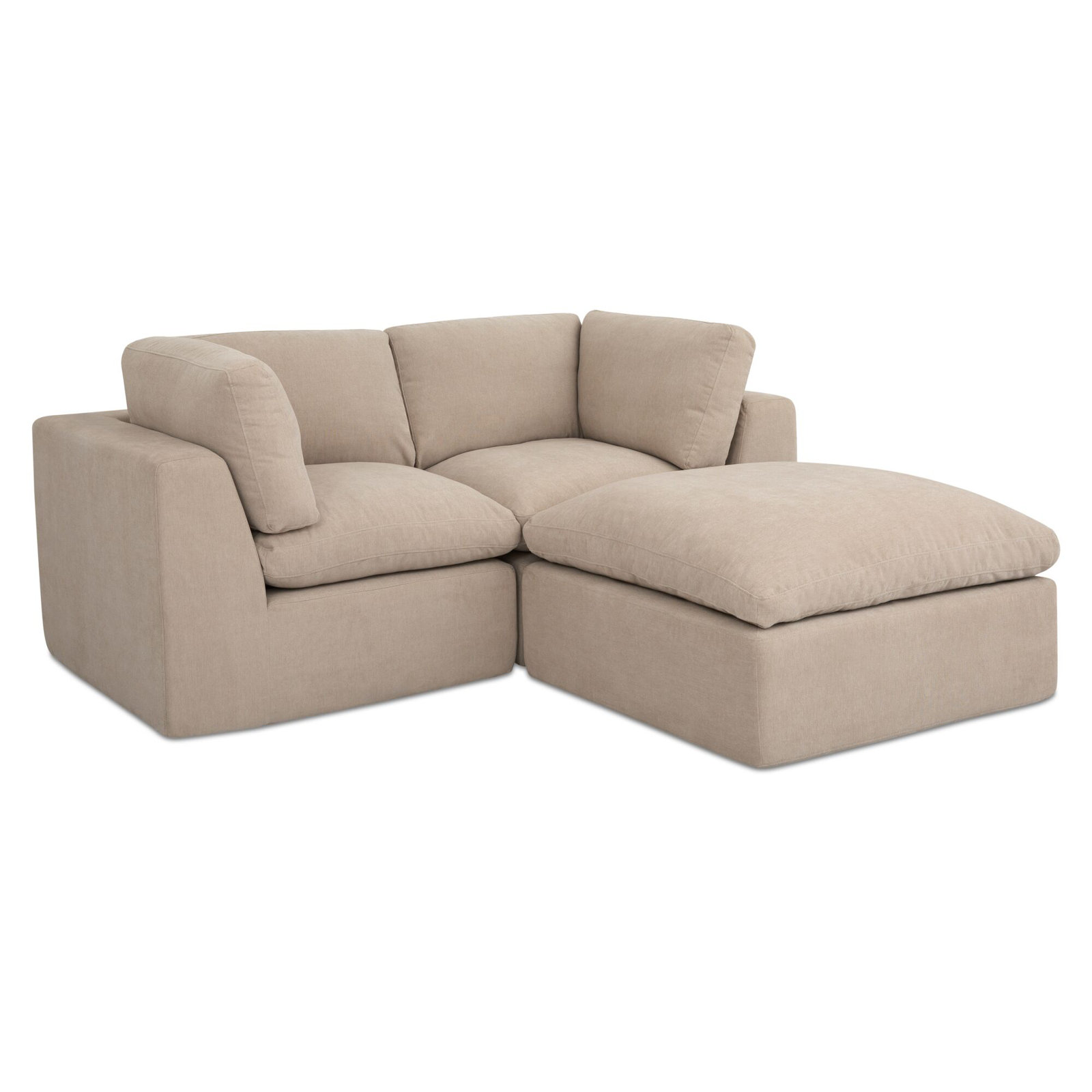Calder Modular Corner Sectional, Beige Polyester