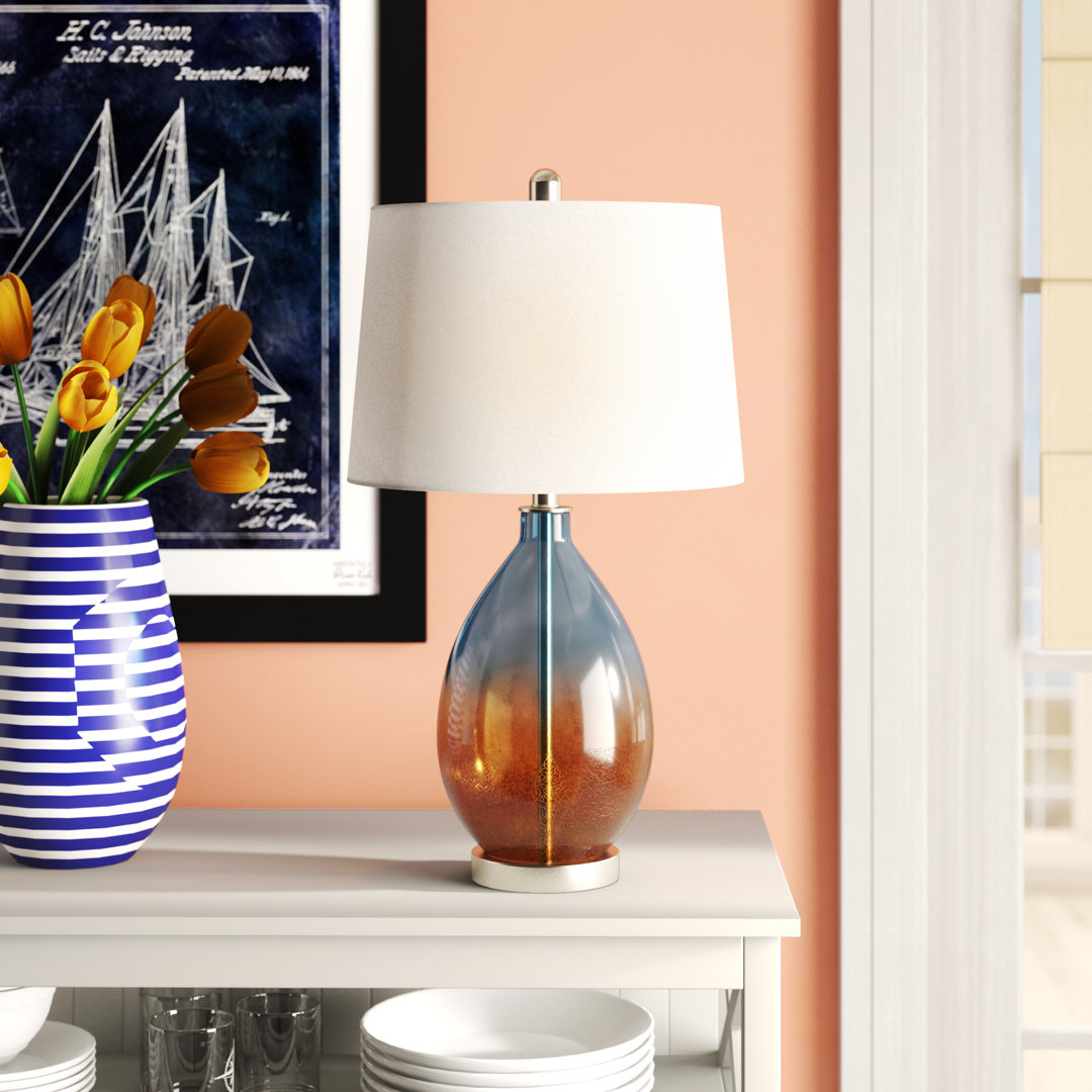 Payne Ombre Glass Table Lamp (Set of 2) Beachcrest Home™ Base 