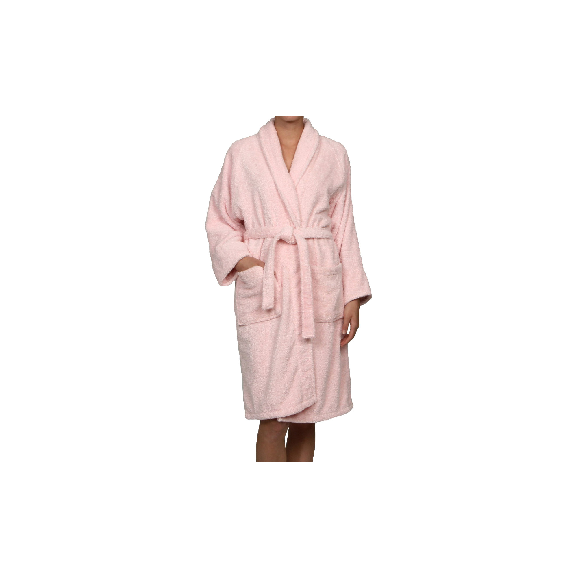 100% Cotton Bathrobe, L, Pink