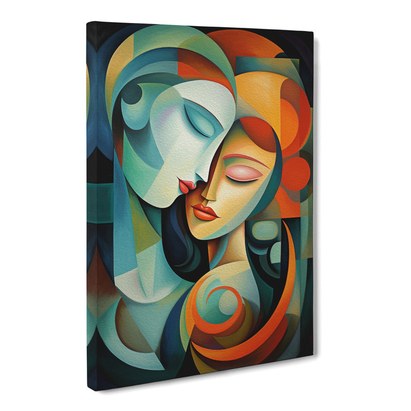 Lovers Orphism Art No.2 - Wrapped Canvas, 76cm H x 50cm W x 3cm D