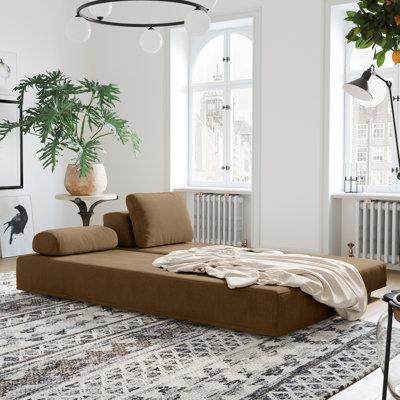 Balshan Daybed - Fold-Out Sleeper Chaise with Premium Memory Foam Queen-Size Mattress & Pillows
