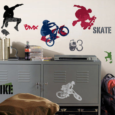 Décalcomanie murale sports extrêmes