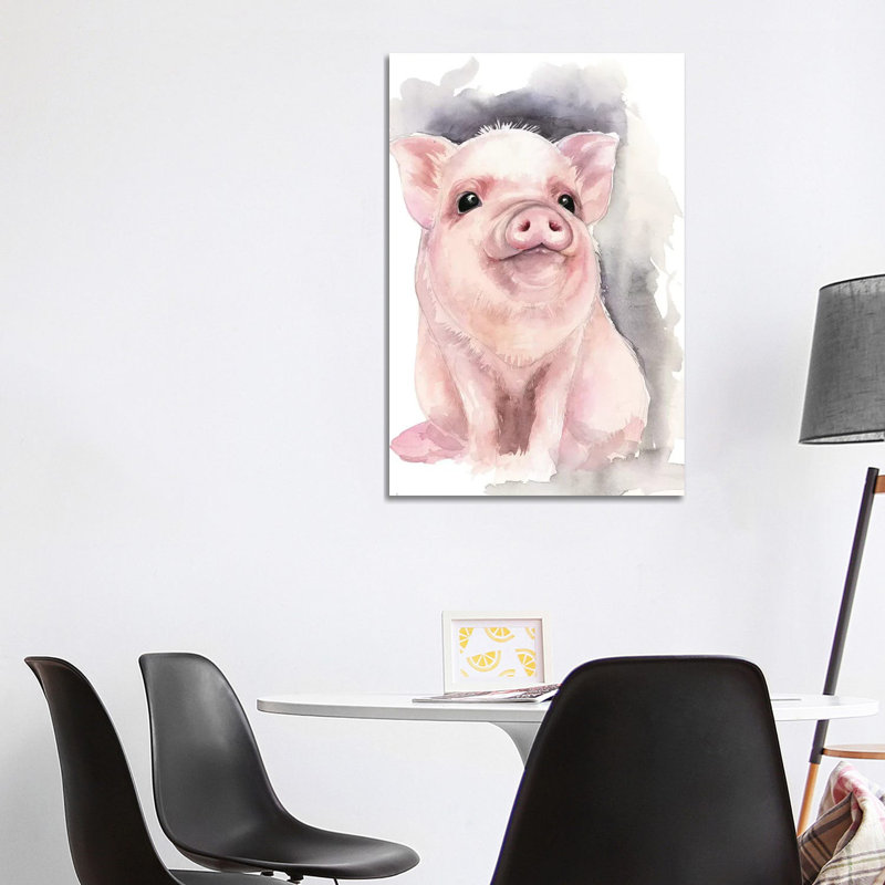 Piggy by Kira Balan - Wrapped Canvas Painting, 101.6 cm H x 66.04 cm W x 1.91 cm D