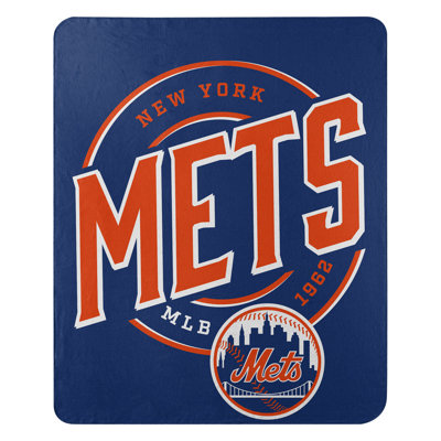 MLB New York Mets Fleece Throw Blanket, Baseball Fan Decor, 50x60 Inches