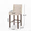 Tabouret de bar moderne minimaliste avec pieds en métal, hauteur 76 cm, siège en tissu haute densité