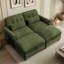 Canapé d'angle deux places avec 2 poufs-1281289124