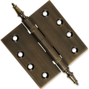 4" H x 4" W Solid Brass Ball Bearing Single Butt Door Hinge
