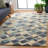 Rodeo Drive Hand Tufted Wool/Cotton Geometric Rug in Beige/Grey-95016207