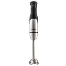HOMCOM Immersion Hand Blender 400W 4 in 1 Handheld Stick Blender with  Adjustable Speed 500ml Chopper Egg Whisk 800ml Measuring Cup and Stainless  Steel Blades Silver / Black