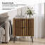 Table de chevet moderne en bois, table d'appoint avec tiroir à lattes pour chambre à coucher et salon-1376725114
