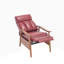 Fauteuil d'appoint moderne avec cadre en bois-1839467187