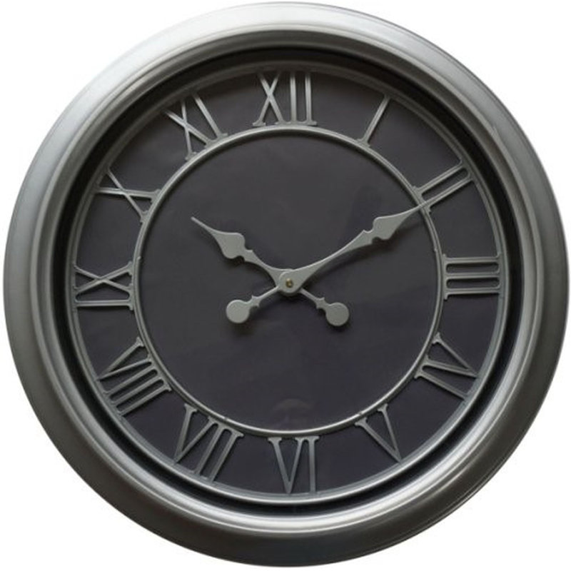 Anetia Wall Clock, Grey/Black