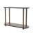 Chirillo Wood Oval Spindle 1 Shelf Brown Console Table with Beaded Edges