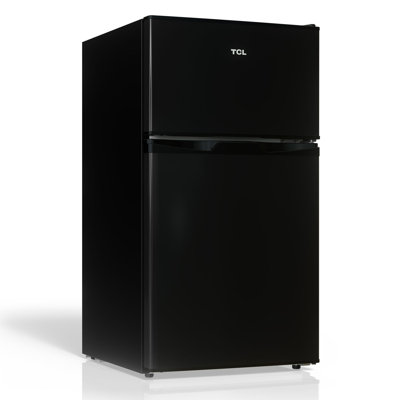 3.1 Cu. Ft. Double Door Refrigerator Black with Freezer — FIN-0018539 | Fridge.com