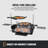Firecraft® Series Modular Open Fire Barrel Charcoal Grill with 480 sq. in. Cooking Area in Black