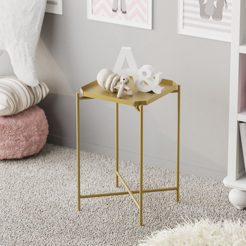 Glorias Coffee Table, 56" H x 46" W x 46" D, Gold