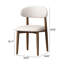Ensemble de 6 chaises de salle à manger en frêne massif, revêtues de cuir microfibre, avec dossier incurvé, pour salle à manger et cuisine.-945366148